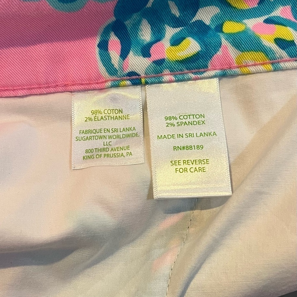 Lilly Pulitzer Women’s Buttercup Stretch Short Pelican Pink Beat the Heat Size 4 - Picture 4 of 4